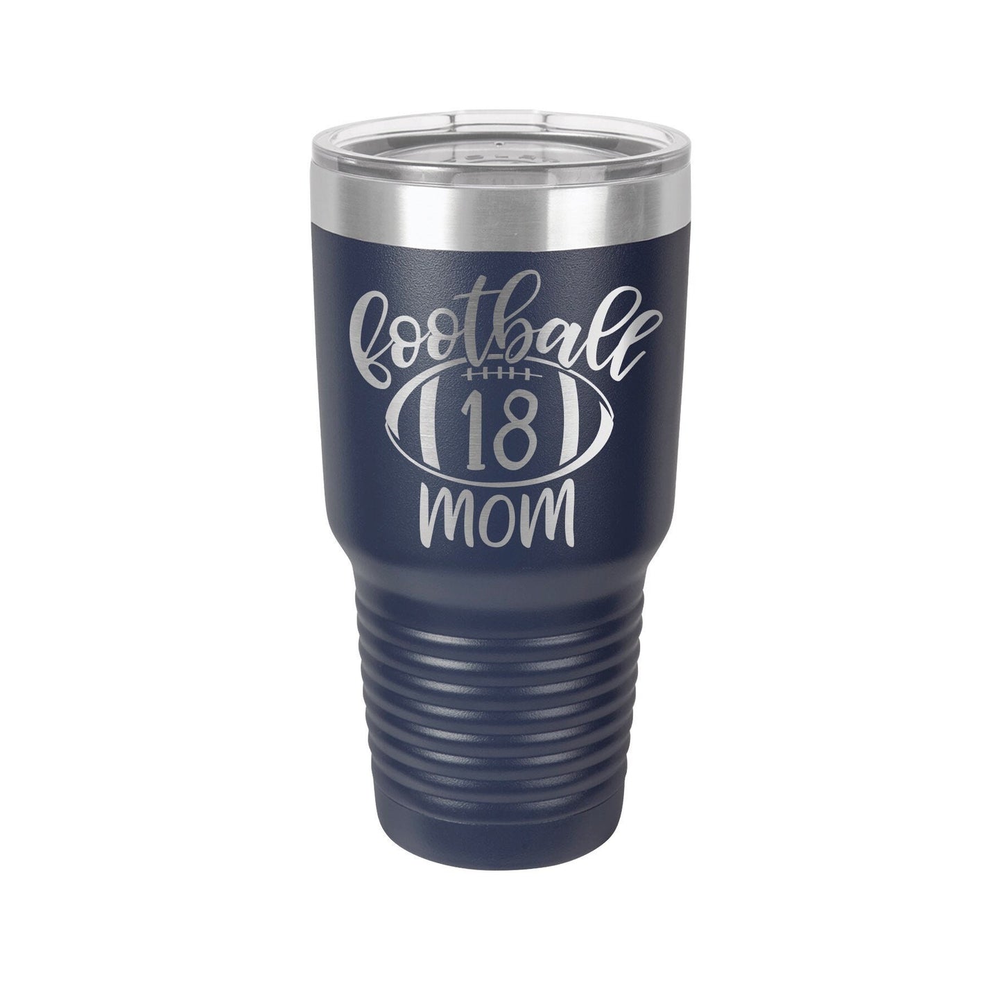 Football Mom Personalized Tumbler Player Number Insulated Tumbler, Engraved Cup Custom Tumbler Cup Christmas Birthday Gift Football Mom 1001