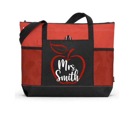 Personalized Teacher Tote Bag, Custom Bag, Gift For Teacher, Christmas Gift