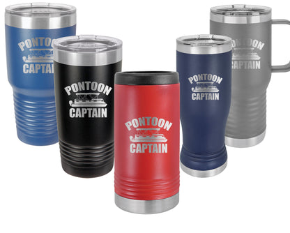 Pontoon Captain Tumbler Boating Tumbler Custom men's tumbler personalized mens gift tumbler personalized gift for father's day 1026