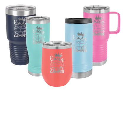 Queen of the Camper Glamping Gift Personalized Tumbler Custom women's gift camping gift tumbler personalized  tumbler personalized gift 1027