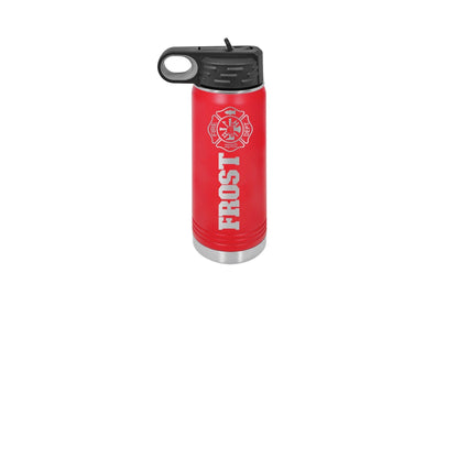 Fire fighter gift Personalized Gift Engraved Firefighter First Responder Water Bottle 32 oz. Custom Name 1096