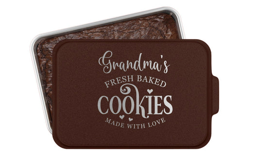 Personalized Grandma's Cookies Cake Pan With Lid, Custom Cake Pan, Metal Pan,  Housewarming Gift, Gift For Grandma, Gift For Mom, Baker Gift