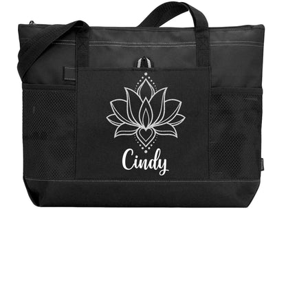 Personalized Yoga Bag, Custom Yoga Bag, Lotus Flower bag for Christmas Hanukkah Gift